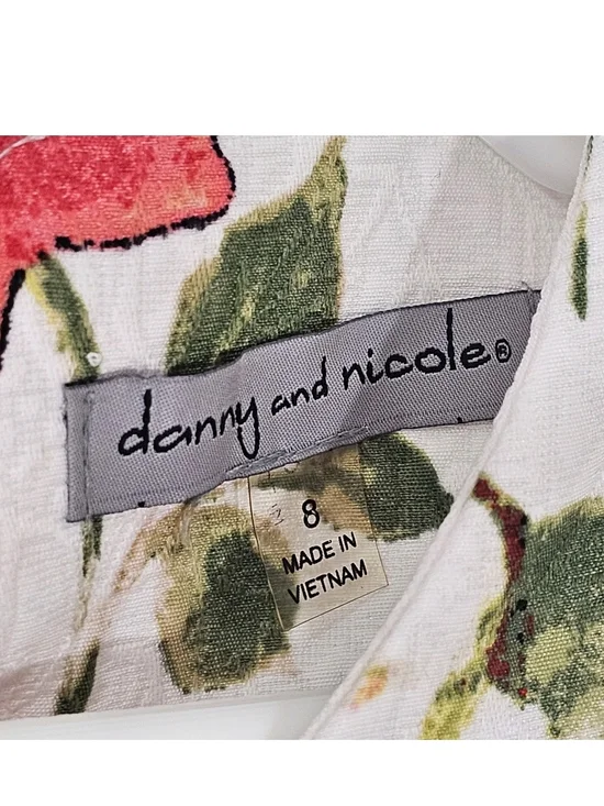 Danny & Nicole Floral Fit & Flare Dress – Sleeveless Belted - Picture 8 of 8